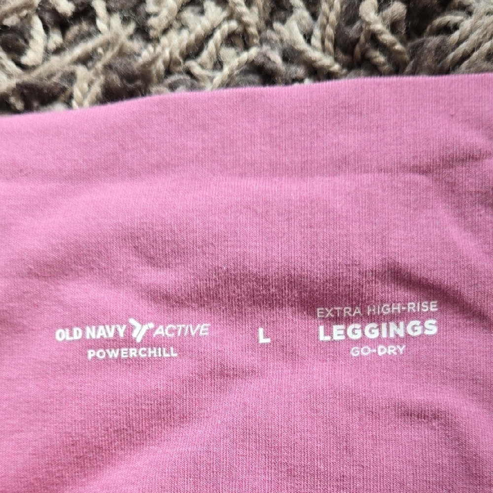 Old Navy Active PowerChill Mauve Leggings, Size L